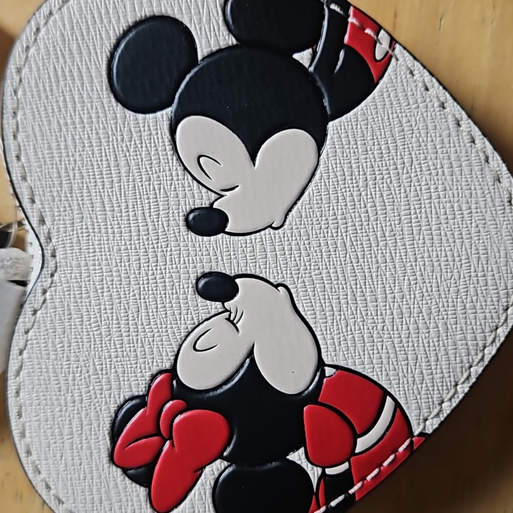Kate Spade -for Disney Mickey & Minnie Heart-Shaped Coin Purse - Picture 2 of 11